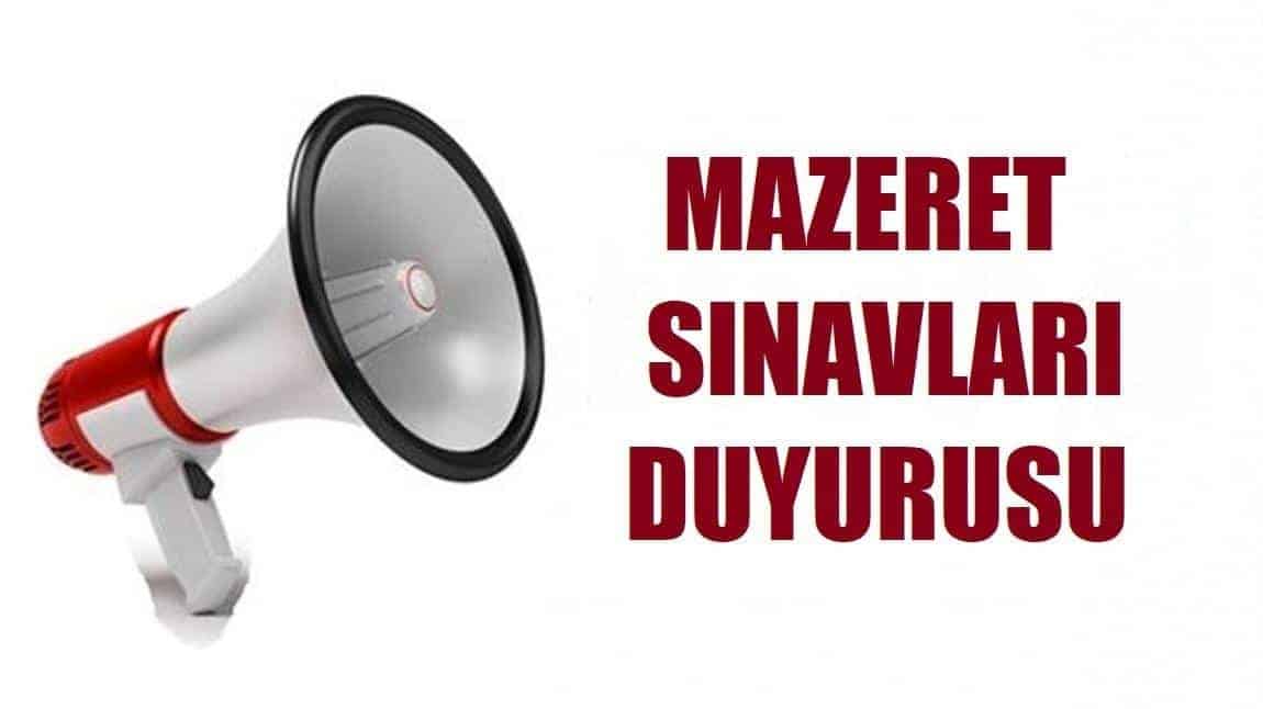 ÜLKE GENELİ TÜRKÇE VE MATEMATİK MAZERET SINAVLARI